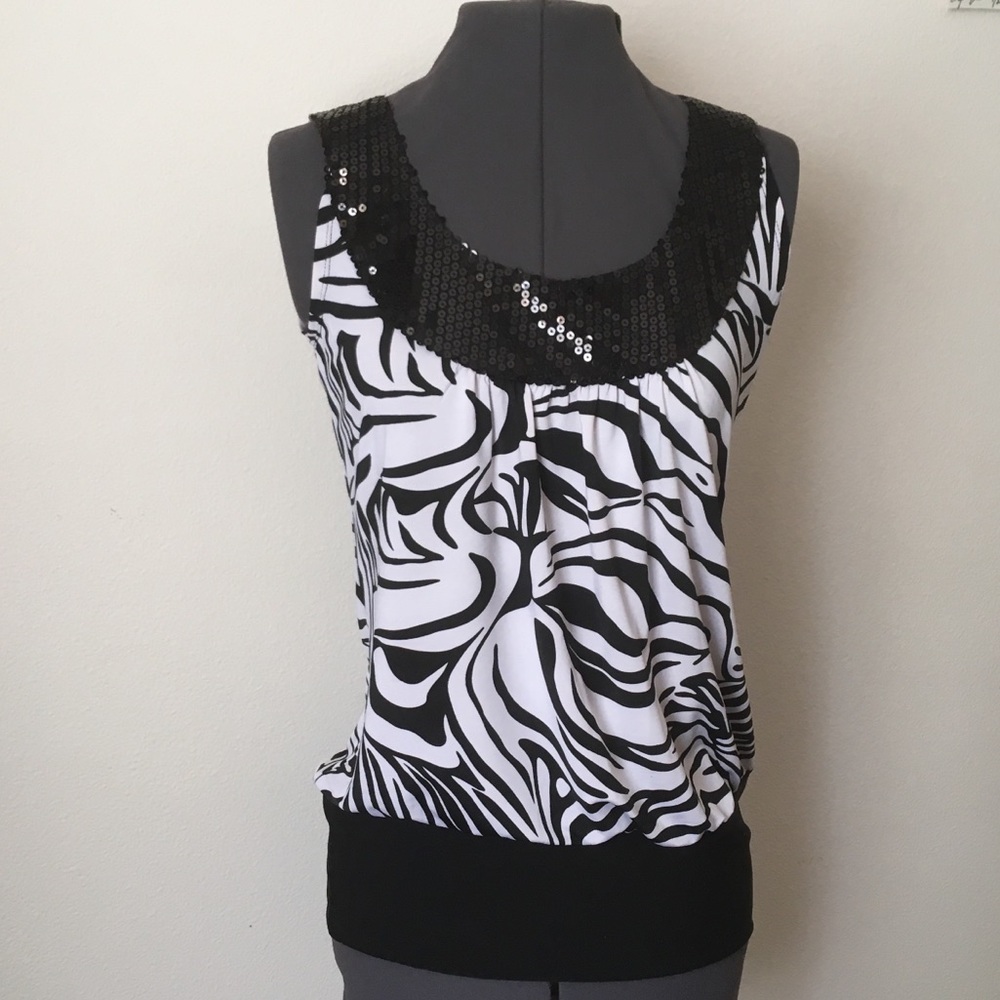 Siren Lily Zebra Print Blouse - Size Large
